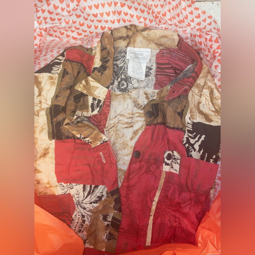 Vintage Bobbi Brooks multicolored print blouse